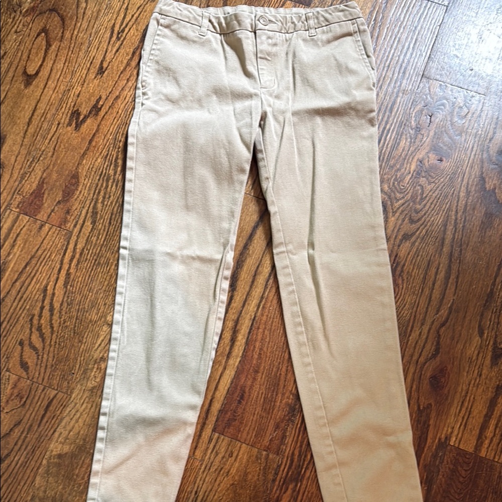 Lands End Kids Khaki uniform pants 10